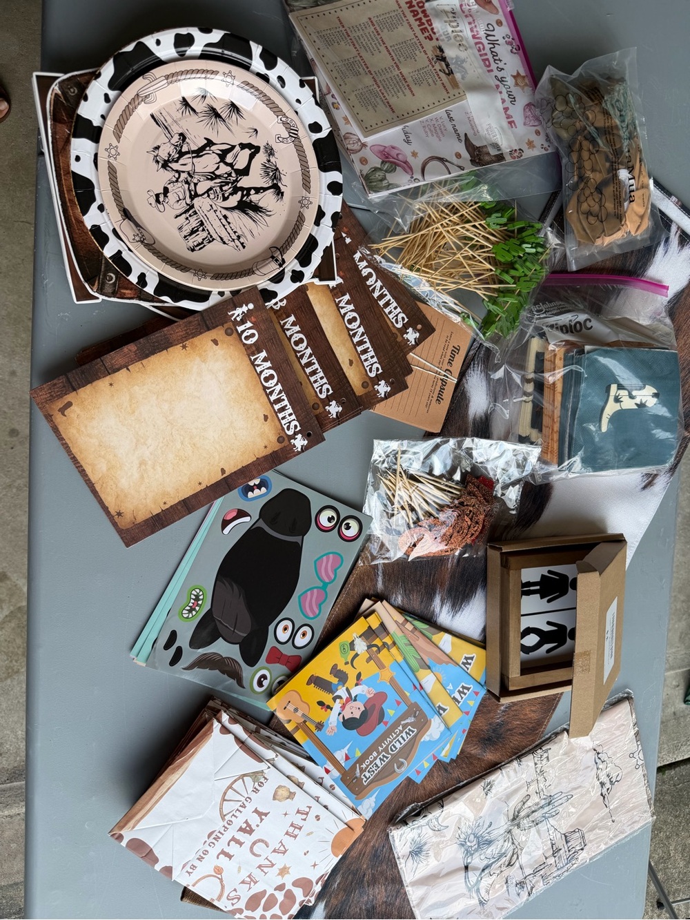 Cowhide Cowboy Party Supplies - first birthday cowboy theme